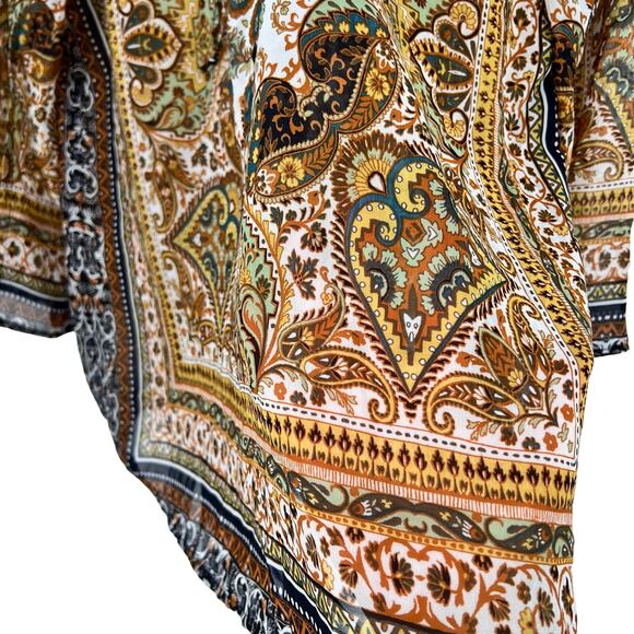 Figueroa Fig & Flower Sz Large Boho Bohemian Shirt Top Summer - Picture 8 of 10